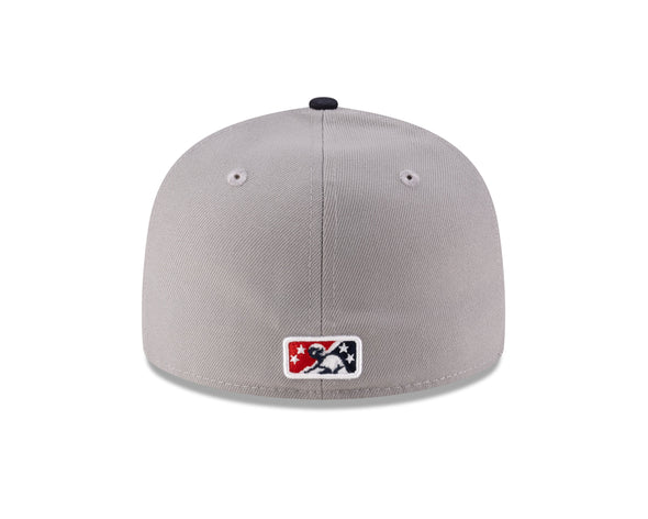 Tacoma Rainiers New Era 59Fifty Gray Navy Cheney Patch Cap