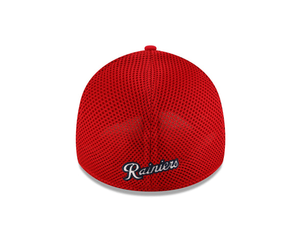 Tacoma Rainiers New Era 39Thirty Red Chrome Slammin' Sam