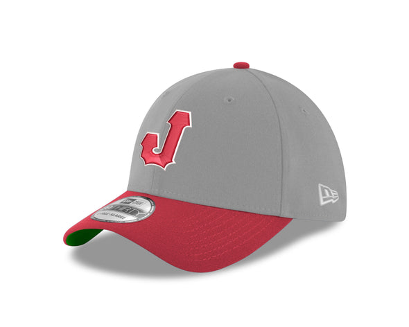 Jacksonville Jumbo Shrimp New Era Jacksonville Red Caps Heather Gray 39Thirty