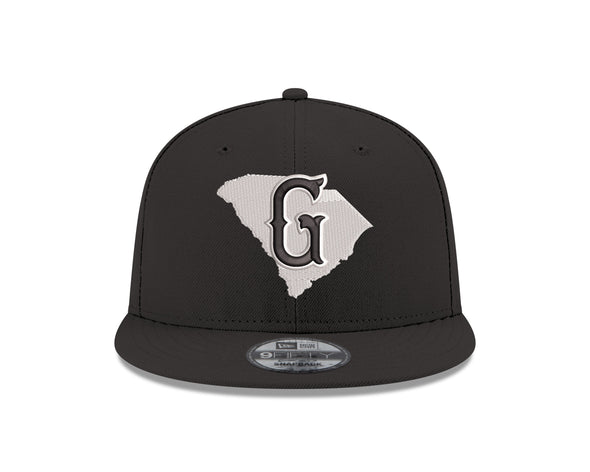 Greenville Drive New Era Black 59FIFTY G State Hat