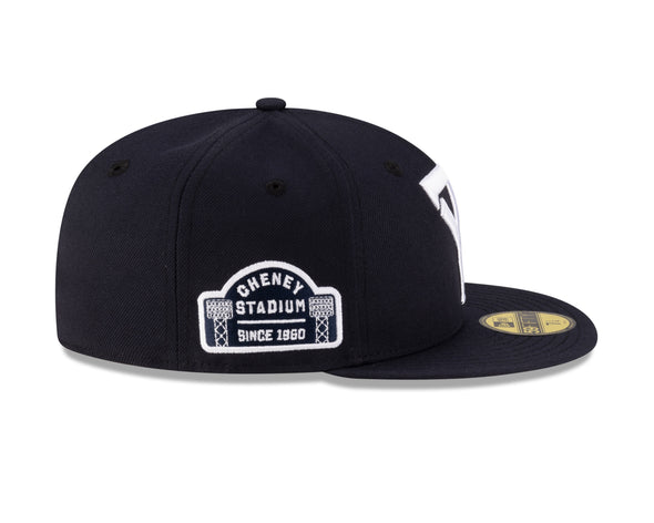 Tacoma Rainiers New Era 59Fifty Navy Tacoma Yankees Cheney Patch