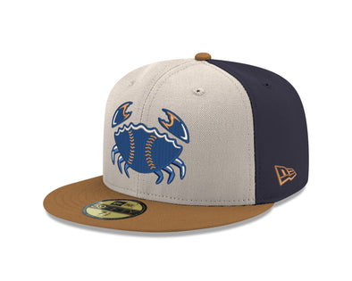 Jersey Shore BlueClaws New Era Custom Crab Emblem Bronze and Navy 59FIFTY Cap