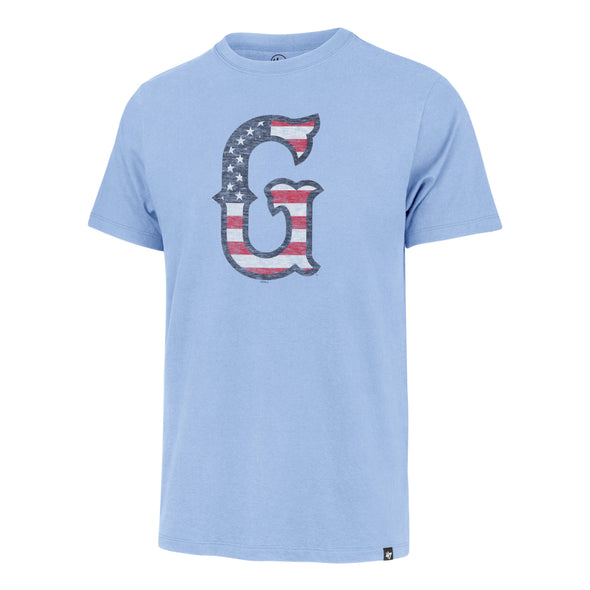 Greenville Drive 47 Brand Light Blue Flag Fill Tee