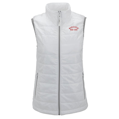 Worcester Red Sox White WRS Puffer Vest