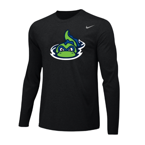 Vermont Lake Monsters Nike Dri-Fit Long Sleeve Tee - Black