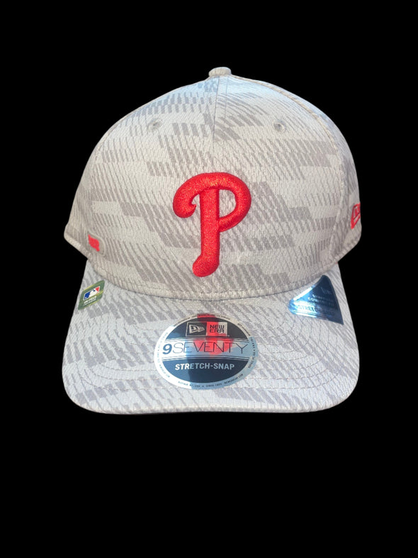 New Era 9Seventy Philadelphia Phillies Grey w/ Red P Stretch-Snap