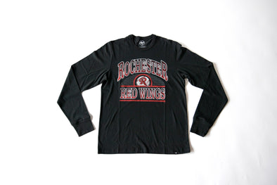 Rochester Red Wings '47 Black Retro Long Sleeve