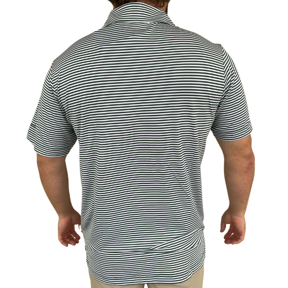 COLUMBIA GREEN STRIPED POLO