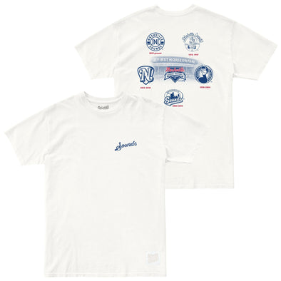 Nashville Sounds Retro Brand Vintage White Progression Tee