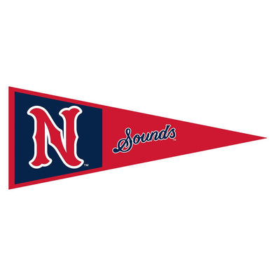 Nashville Sounds Red and Navy N Logo Wool Pennant