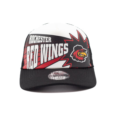 Rochester Red Wings New Era Youth Comic Trucker Cap