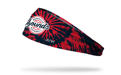 Nashville Sounds Junk Brand Tie Dye Lockup Logo Headband