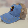 Jersey Diners Adult State & Eggs Distressed Snap Back Tea Stain Cap