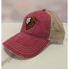 Jersey Diners Adult State & Eggs Distressed Snap Back Tea Stain Cap