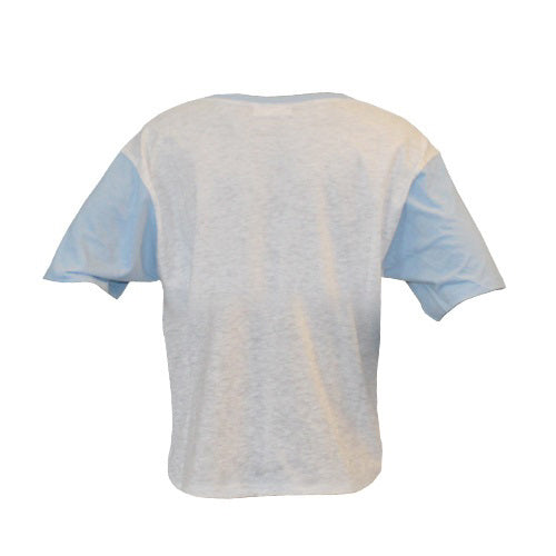 LADIES RELAY GREY SANDY DAZE DOLLY CROP T-SHIRT