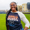 Nashville Sounds '47 Brand Women's Flint Black Harmony Ava Raglan Tee