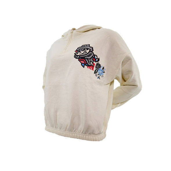 NE Ladies Flower Cropped Hoodie