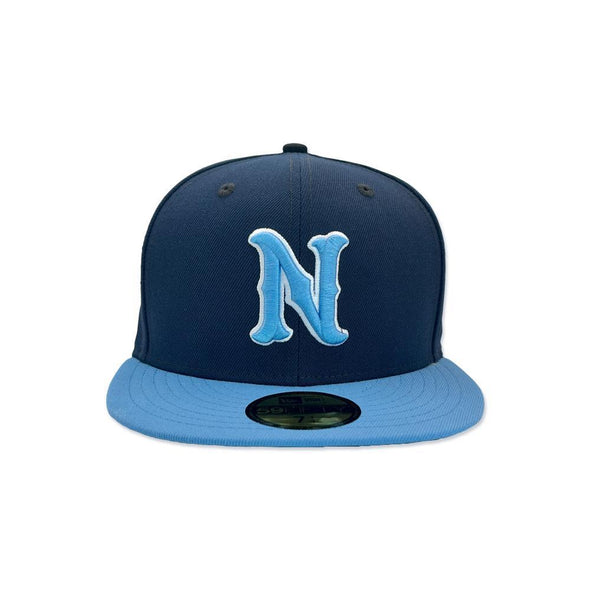 Nashville Sounds New Era 59FIFTY Navy Light Blue N Logo Hat