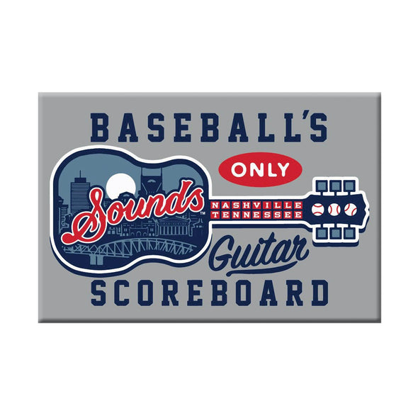 Nashville Sounds Guitar Scoreboard 2" x 3" Magnet