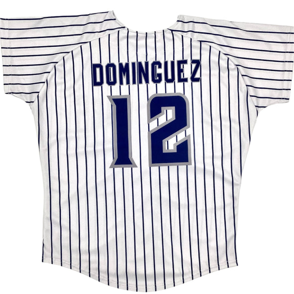 ADULT FB Dominguez #12 Pinstripes Replica Home Jersey [SALE]