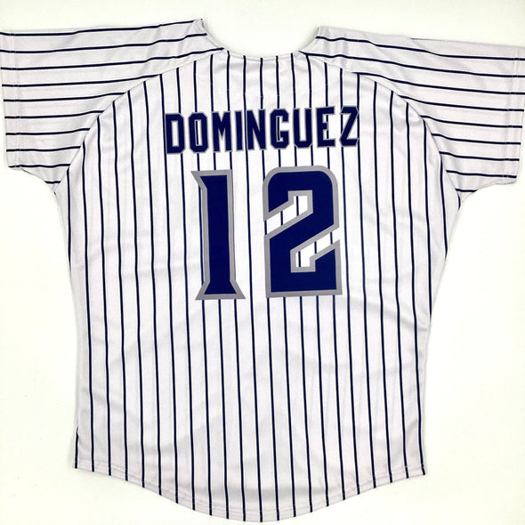 ADULT FB Dominguez #12 Pinstripes Replica Home Jersey