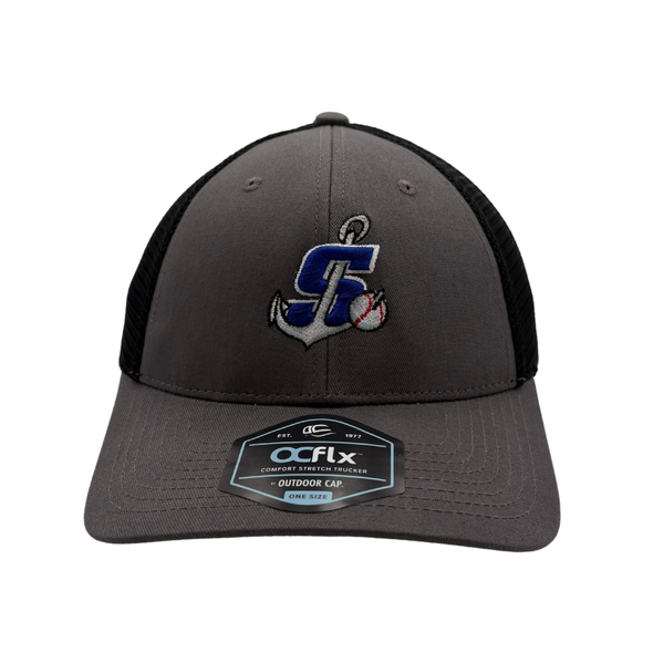 OC Grey/Black Mesh S Anchor Snapback