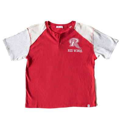 Rochester Red Wings Womens Henley Short Sleeve T-Shirt