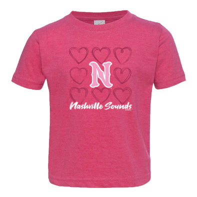 Nashville Sounds Toddler Vintage Hot Pink Aurora Tee