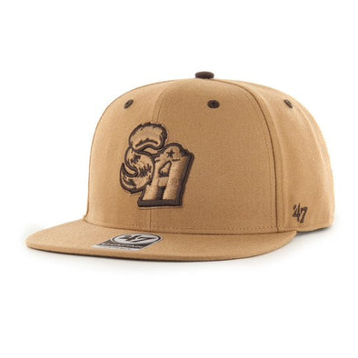 San Antonio Missions Coonskin SA Toffee Captain Snapback Cap