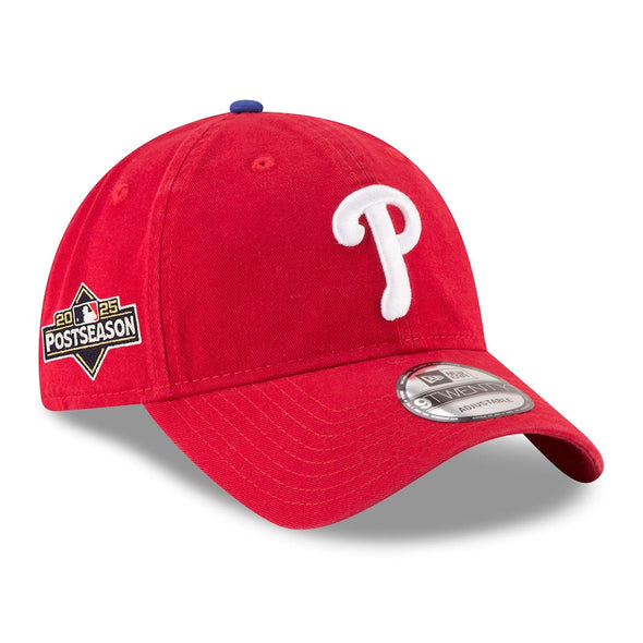 Philadelphia Phillies New Era Red 2025 MLB Postseason Side Patch 9TWENTY Adjustable Hat