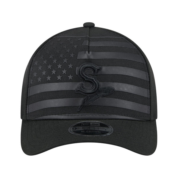 Spokane Indians New Era Black American Flag 9FORTY MC Snapback