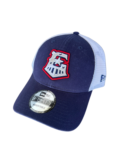 Round Rock Express New Era Navy/White Mesh Trucker 940