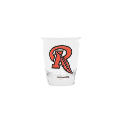 Rochester Red Wings Feather R Shot Glass