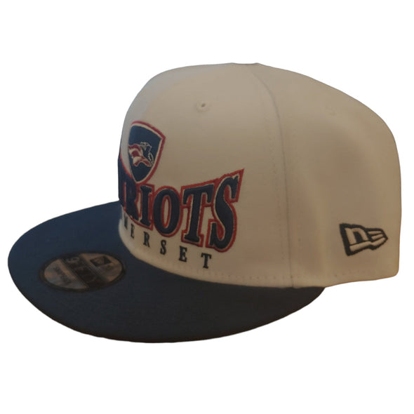 Somerset Patriots New Era 9Fifty Flat Brim White Crest Snap Back Cap