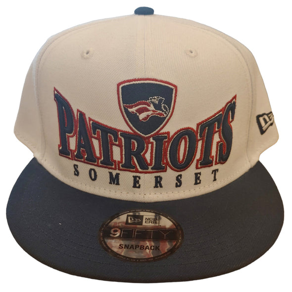 Somerset Patriots New Era 9Fifty Flat Brim White Crest Snap Back Cap