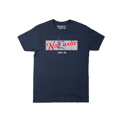 Nashville Sounds Baseballism Youth Navy Fence Tee