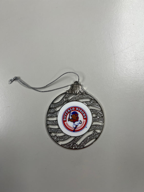 Buffalo Bisons Pri Logo Sparkle Metal Ornament