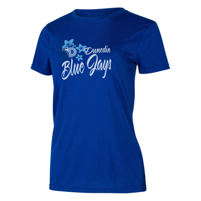 Dunedin Blue Jays Royal Flower Script Tee
