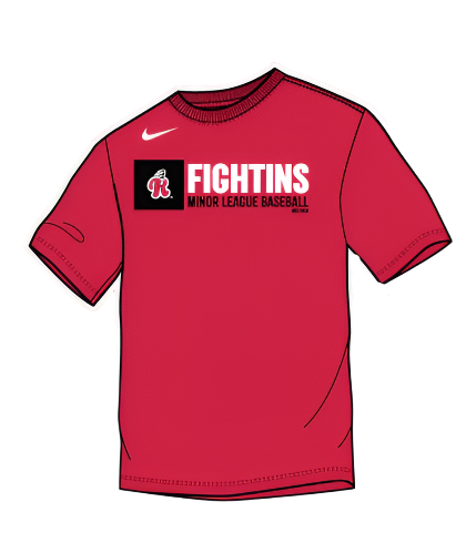 Nike Core Cotton Red Fightins Minor League Baseball Tee