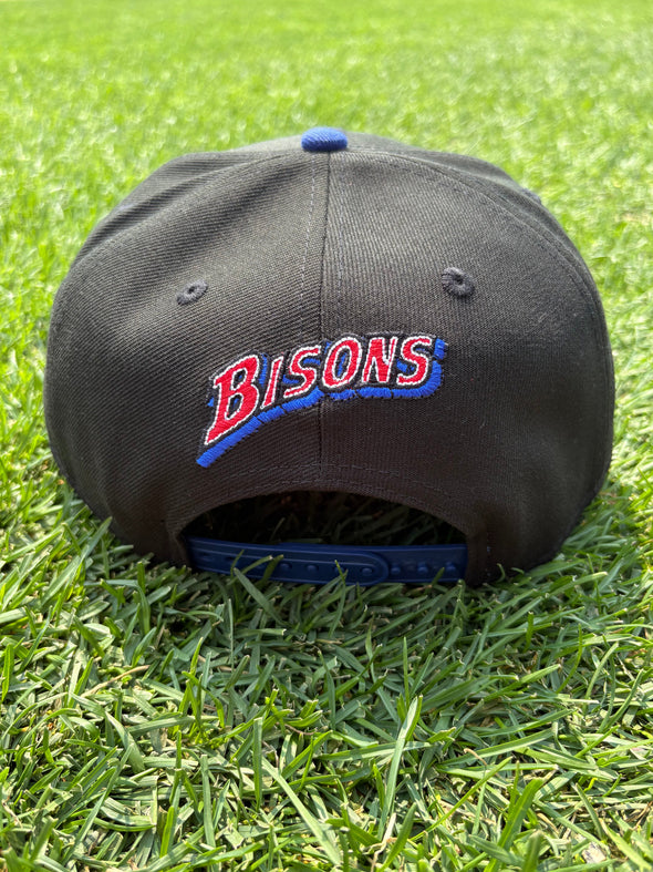 Buffalo Bisons Reverse Retro Royal Black 950 Snapback Adjustable Cap