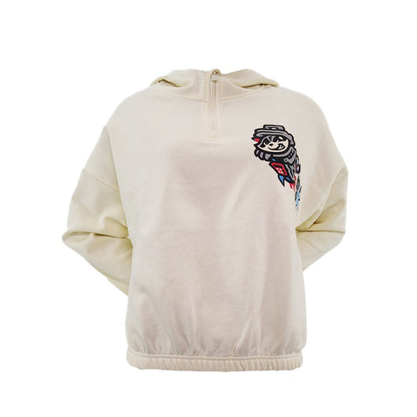 NE Ladies Flower Cropped Hoodie