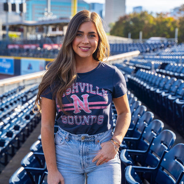 Nashville Sounds '47 Brand Women's Atlas Blue Bright Eyed Frankie Tee