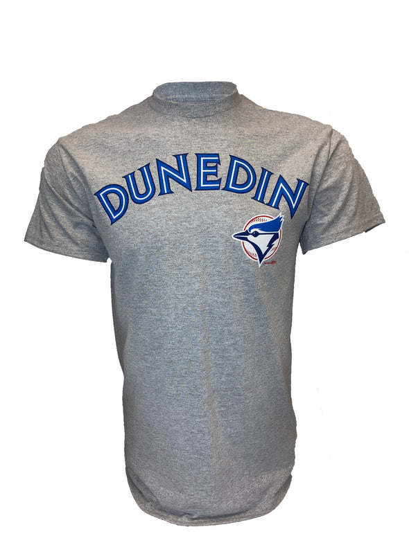 Dunedin Blue Jays Gray Road Letter Tee