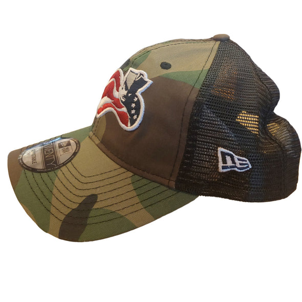 Somerset Patriots New Era 9Twenty Camo Black Mesh Snap Back Adjustable Cap