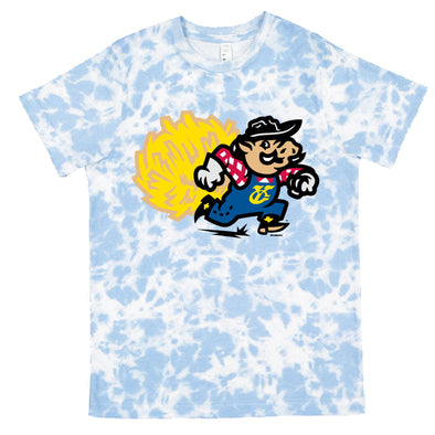 Amarillo Sod Poodles Yellow City Pigweeds Youth Sky Tie Die Tee