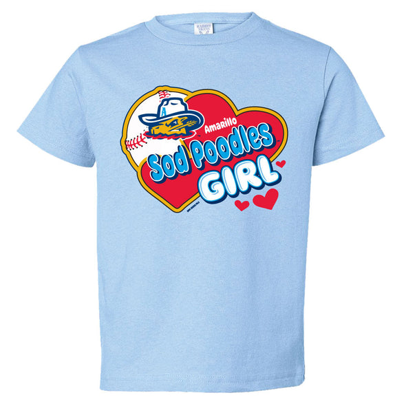 Amarillo Sod Poodles Light Blue Posh Game Toddler Tee