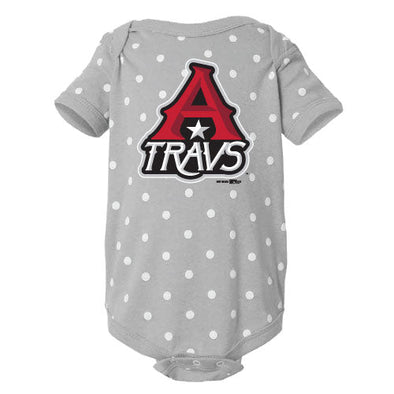 Arkansas Travelers Bimm Ridder Polka Dot Infant Onesie