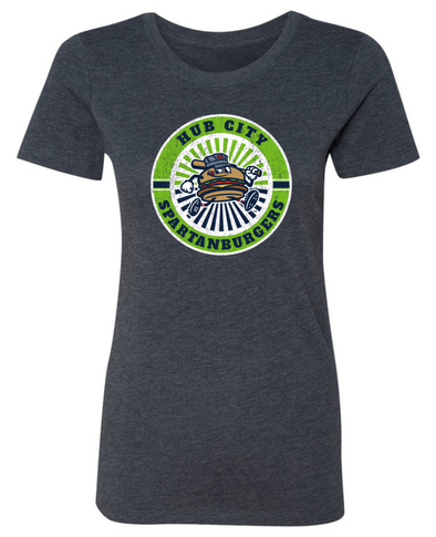 Women’s 108 Stitches Dark Grey Round Logo Tee