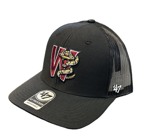 Timber Rattlers ‘47 Brand Black Trucker Adjustable Hat