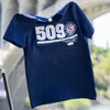 Spokane Indians Navy Bonds 509 Tee